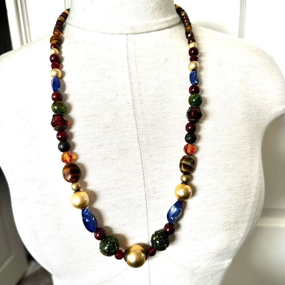 Liz Claiborne vintage long beaded necklace